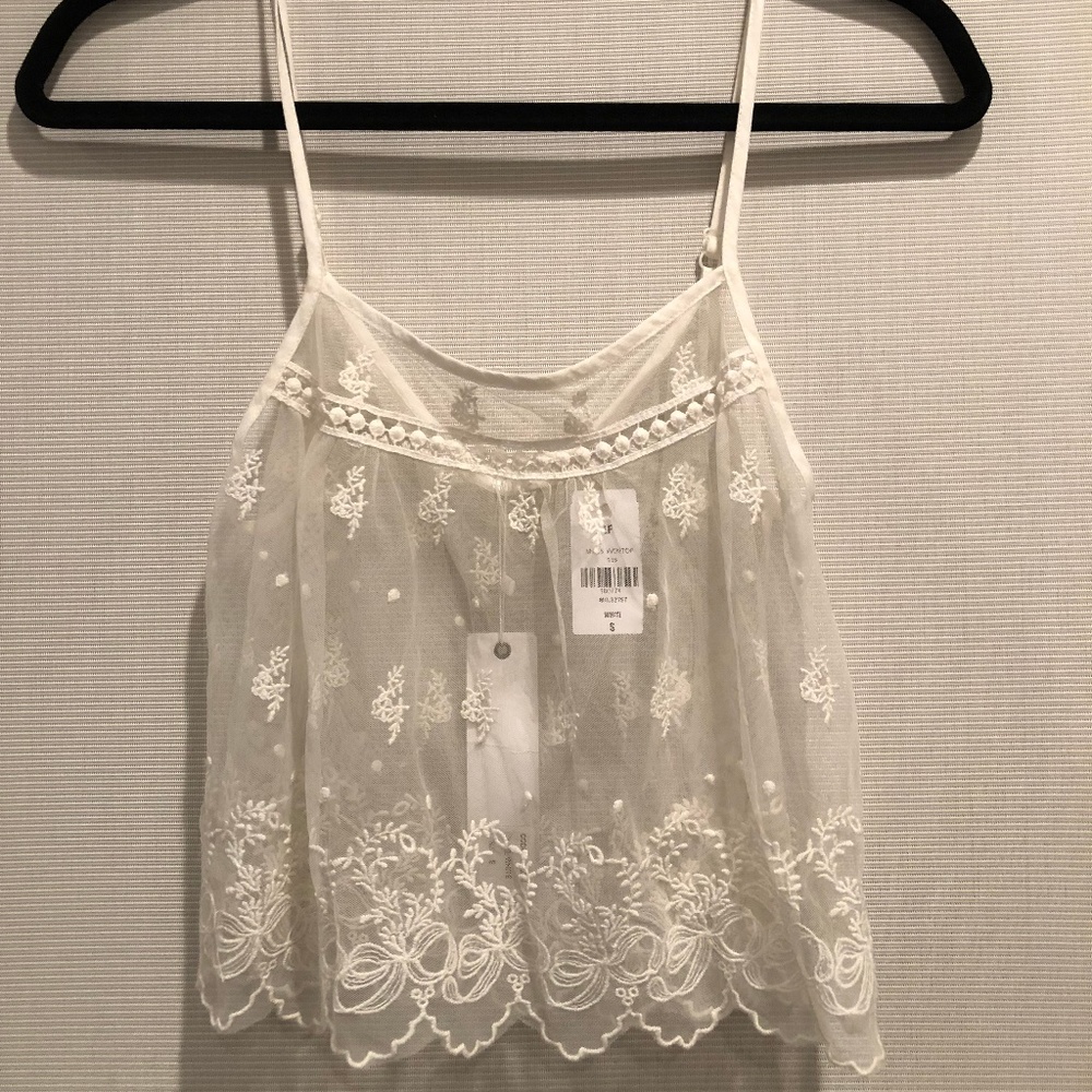 Sheer White Tank Top